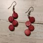 Set of 5 Wood Dot Beads Dangle Earrings Jewelry appx 1 in & 2 in long, NEW