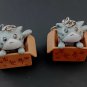 Gray Cat in a Box Dangle Earrings Jewelry appx 1.5 in Long  Plastic NEW