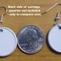 American Patriot Button Earrings Jewelry 1" Dangle MADE IN USA NEW
