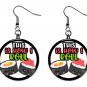 SUSHI "This is how I Roll" Button Earrings Novelty Jewelry 1" Dangle MADE IN USA