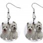 Westies - West Highland White Terriers - Dog Button Earrings Fashion Novelty Jew