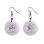 Bichon Dog Design Animal Pets Jewelry Metal 1 " Button Novelty Earrings