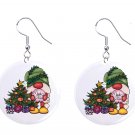 Christmas Holiday Gnome Button Earrings Jewelry 1" Dangle MADE IN USA NEW Christmas Holiday Gnome Button Earrings Jewelry 1" Dangle MADE IN USA NEW
