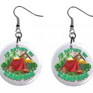 Rather be Camping Tent Design, Button Earrings Jewelry 1" Dangle MADE IN USA NEW Rather be Camping Tent Design, Button Earrings Jewelry 1" Dangle MADE IN USA NEW