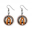 Bloodhound Dog Design Animal Pets Jewelry Metal 1 " Button Novelty Earrings