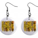 Blessed Design, Button Earrings Jewelry 1" Dangle MADE IN USA NEW