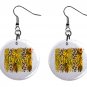 Blessed Design, Button Earrings Jewelry 1" Dangle MADE IN USA NEW