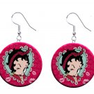 Betty Boop Cartoon Dangle Button Earrings Jewelry Novelty NEW