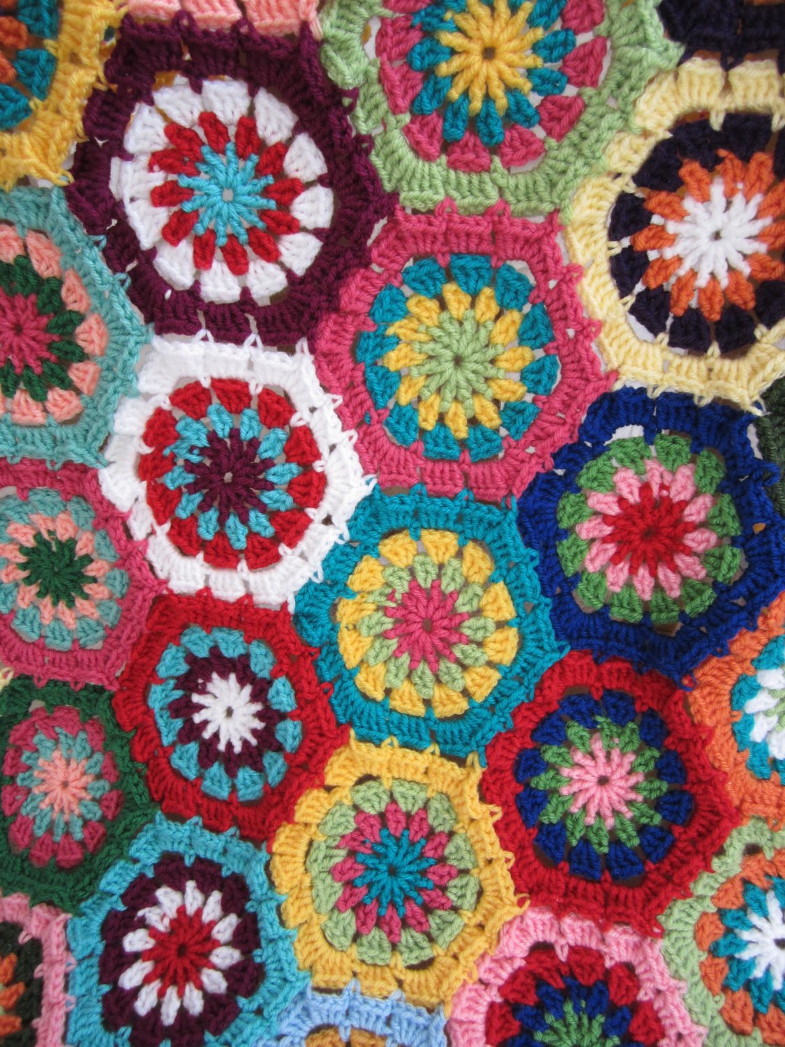 Crochet Granny Square Queen size Blanket