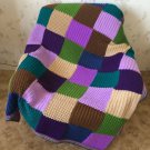 Hand Knitted Squares Afghan