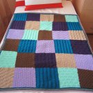Knitted Squares Afghan Baby Crib Blanket