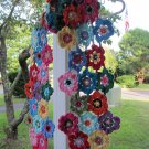 Crochet Granny square scarf