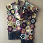 Granny square crochet scarf