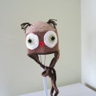 Crochet owl hat