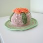 Crochet girl flowerl hat