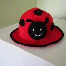 Crochet lady bug hat
