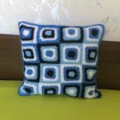 Crochet granny square pillow