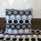 Crochet granny square pillow