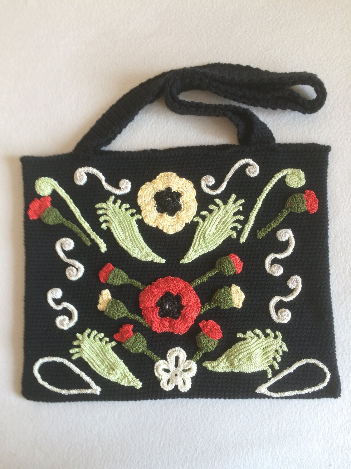 Irish crochet bag