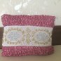 Curly Satin Pillow case whith crochet lace