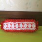 Curly Satin Pillow case with crochet lace...Candy shape...