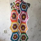 Granny Square Crochet Scarf