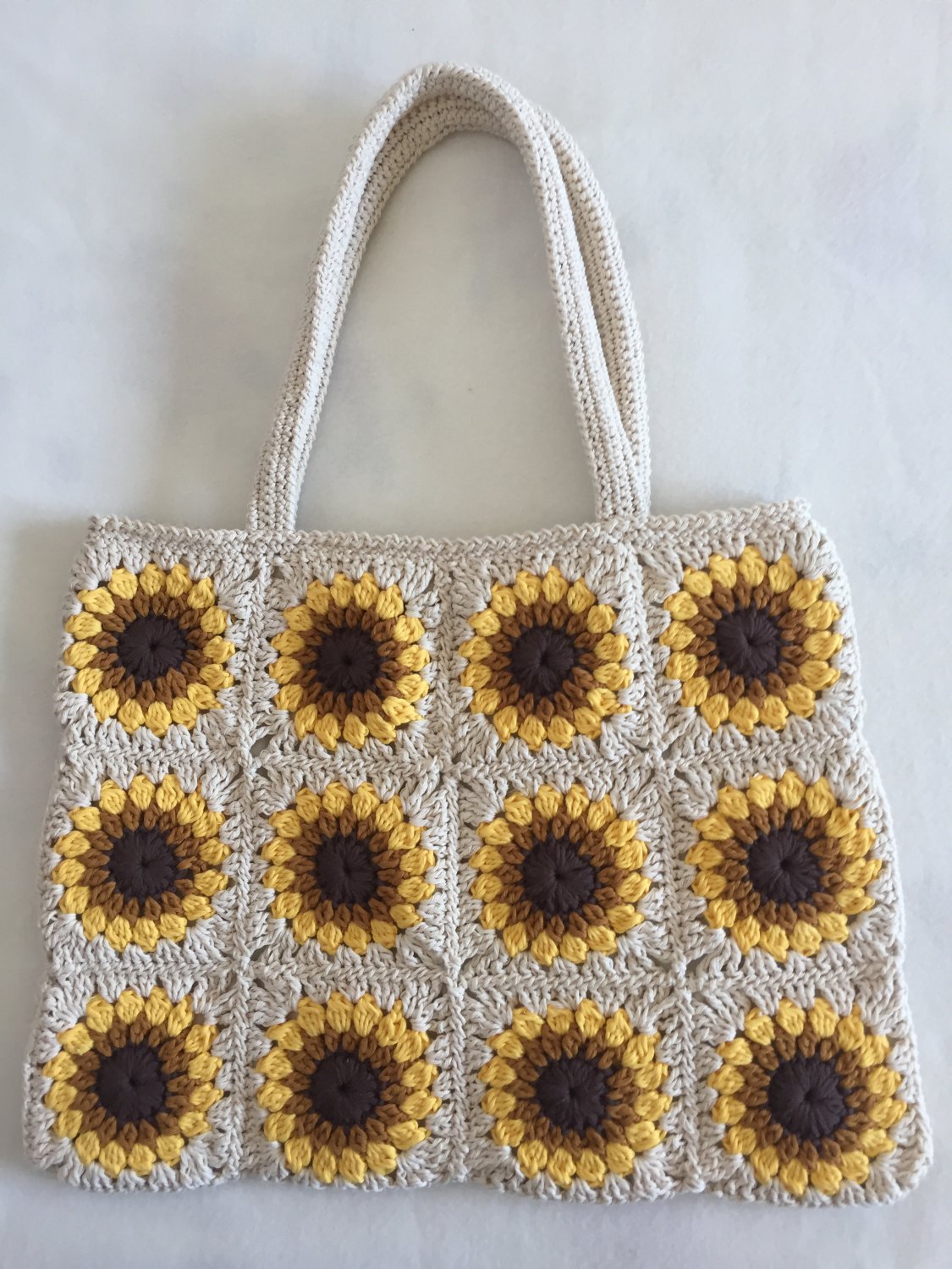 Crochet Granny Square.bag.. Handmade art purse...photo prop.pouch..