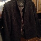 Sandra Darren Two Piece Beaded Black Dress Suit