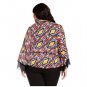 Ashley Stewart Women's Plus Size Aztec Cold Shoulder Blouse Langouste 14/16 Plus