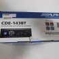 Alpine Single Din CDE-143BT CD/MP3/WMA Player Bluetooth Front USB/AUX Input New