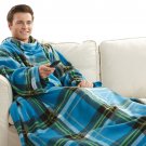 Blue Plaid Snuggie Blanket