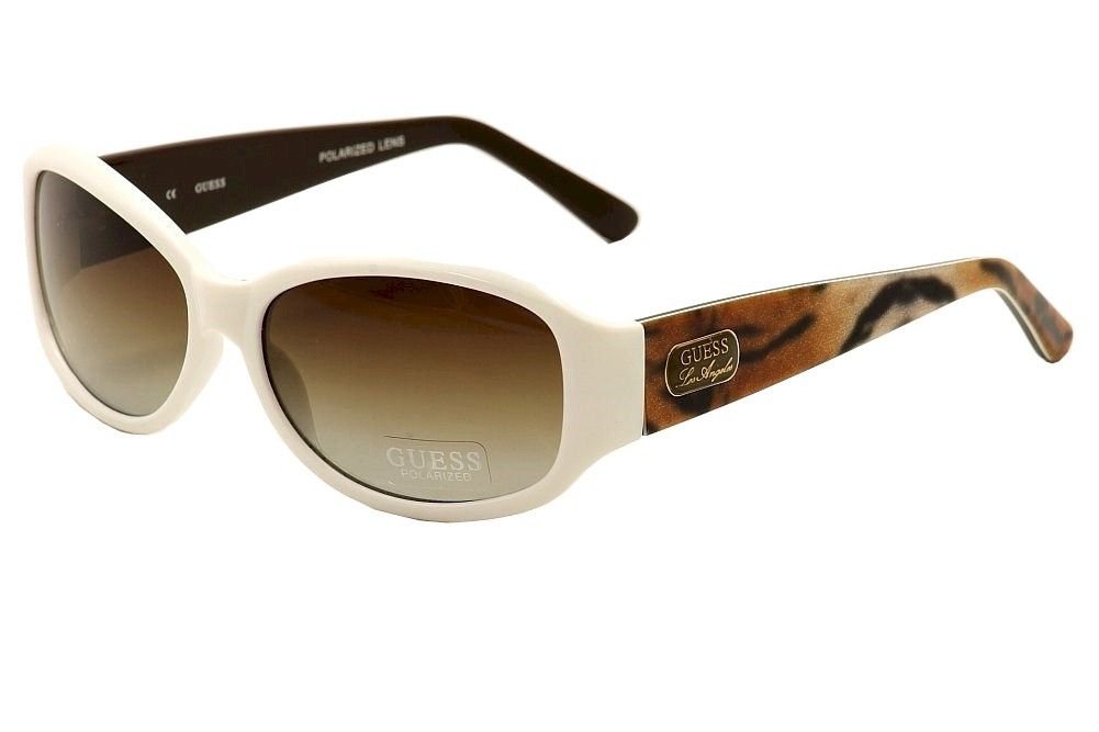 GUESS Men White Frame Brown Lens Sunglasses GUP2016 WHT-34 New w/ Case