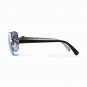 New VOGUE Women Silver Black Crystal Decor Frame Blue Lens Sunglasses VO3982-SB