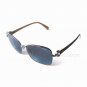 New VOGUE Women Silver Black Crystal Decor Frame Blue Lens Sunglasses VO3982-SB