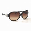 New Authentic GUESS Women's Sunglasses GU7025 Dark Brown Tortoise Square Octagon