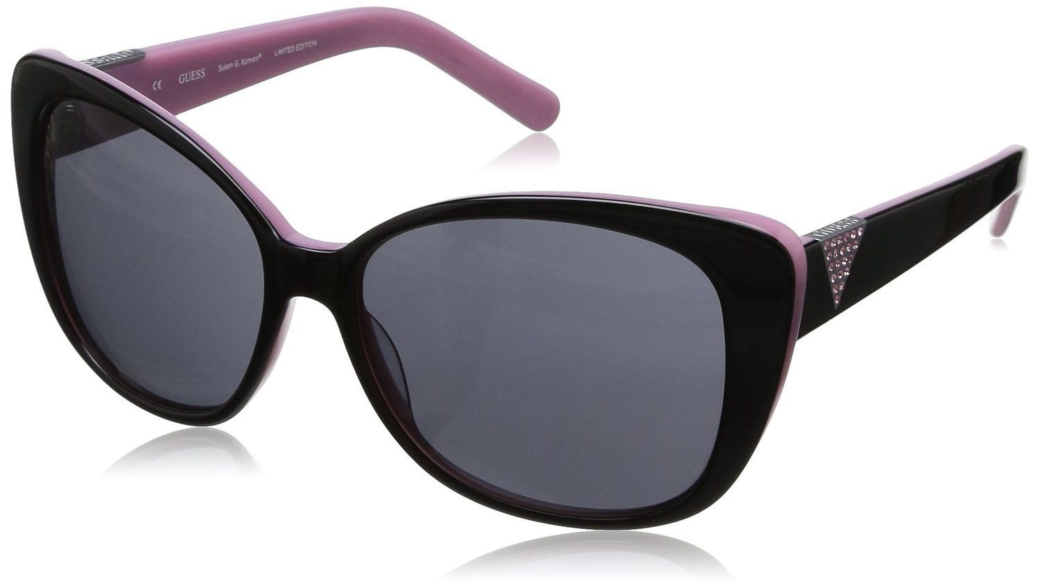 New Authentic Guess Women's Black Pink Butterfly Sunglasses GU7276 BLK-3