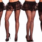 Holiday Women Costume Accessory Pantyhose Cute Sexy Black Spider Web Floral
