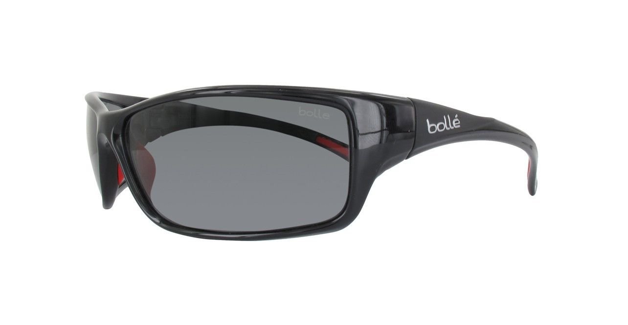 Bolle Men Black Frame Gray Lens Sunglasses BO11995 SLICE New w/ Case ITALY