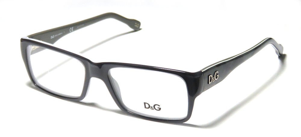 New Authentic Dolce Gabbana D&G Black Gray Optical Eyeglasses Frame D&G1210 1867