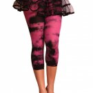 Lovely Day Pink Opaque Capri Leggings Sexy Party Cute Intimate Costume LG1169