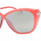 Porsche Design Women Red Frame Gray Lens Sunglasses P8603 A New w/ Case ITALY