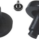 16 Nylon Flat Stem 3/4" Bumpers for Tubular Bases - Black