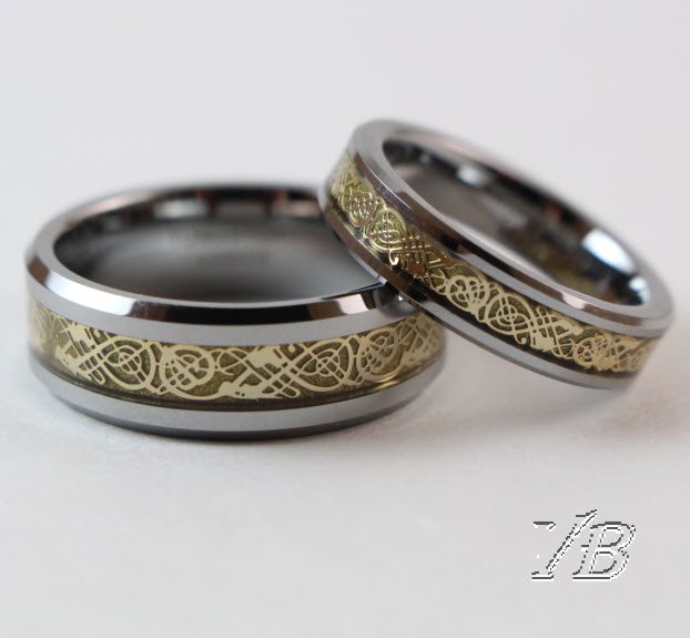 Matching Wedding Rings,  His and Her's Rings, 8mm, 6mm