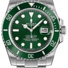 Rolex Submariner Hulk Green Dial Steel Mens Watch 116610lv-0002 GMT