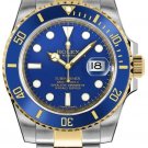 Submariner Date 41mm Blue Dial Gold Steel Bracelet Men's Watch 126613lb