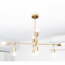 8-Arm Modern Brass Chandelier