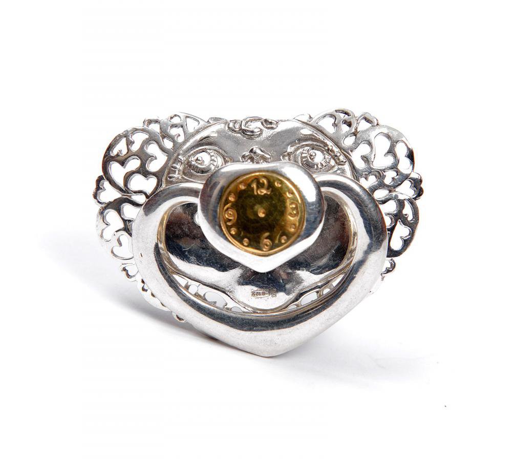 Silver rattle "Girl"