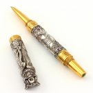 SIlver Pen "Boar" with Emerald