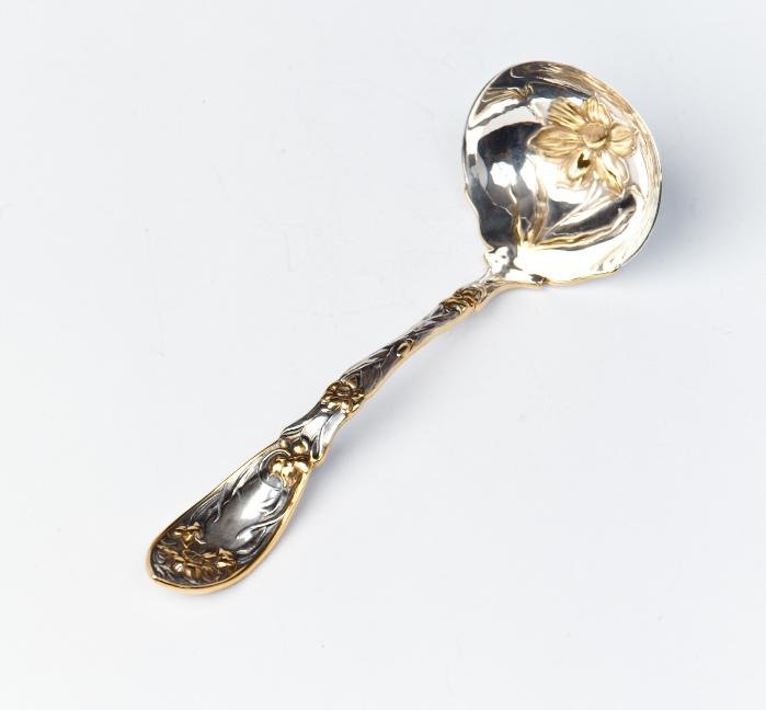 Silver sauce spoon