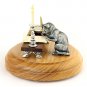 Silver figurine "The rat plays the violin"